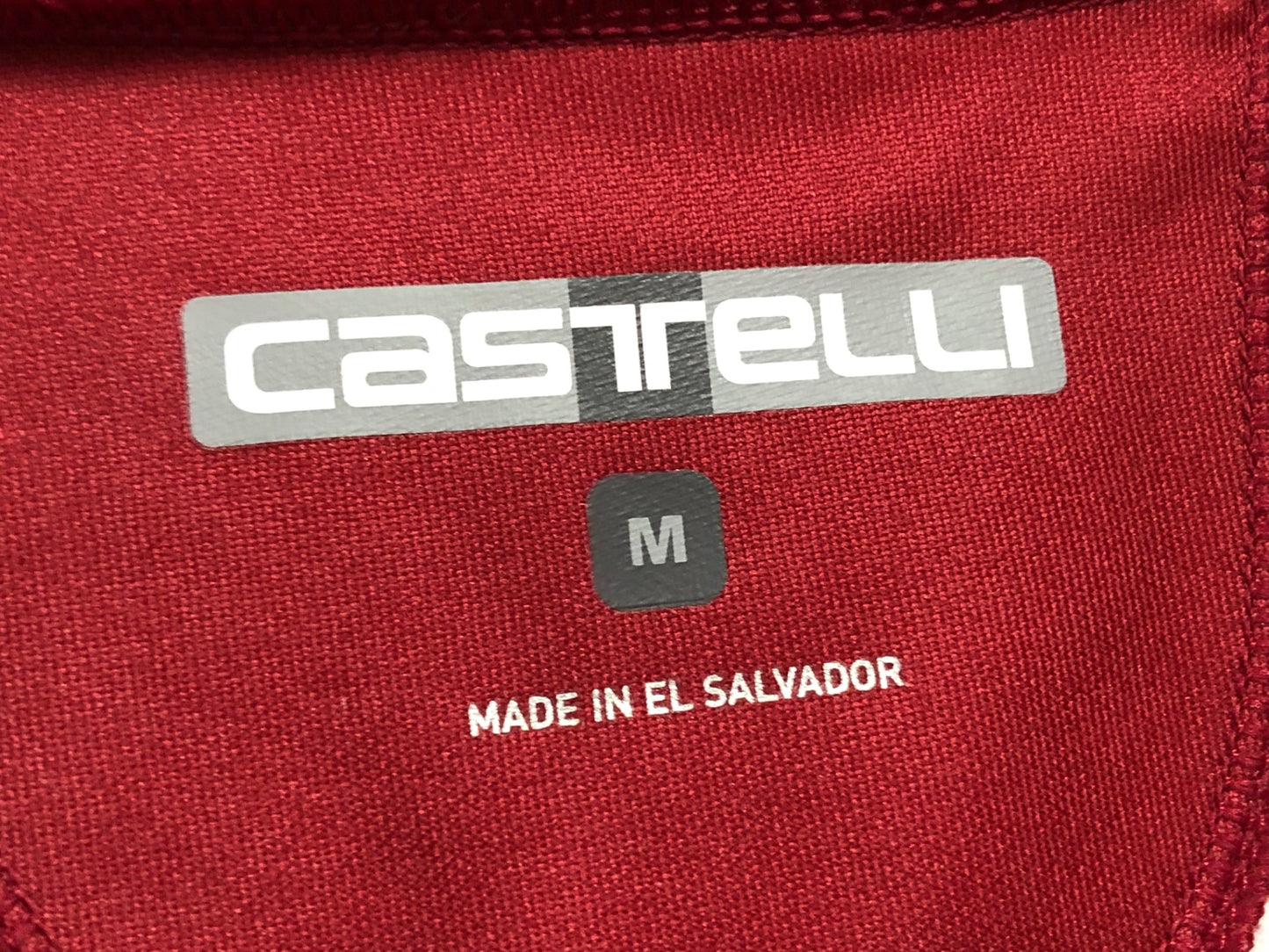 IM428 カステリ CASTELLI 長袖 サイクルジャージ 裏起毛 赤 M