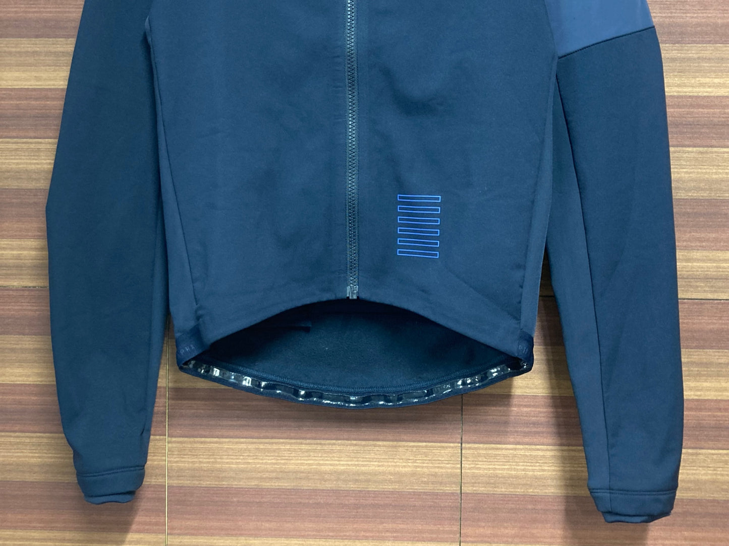 HW645 ラファ Rapha PRO TEAM TRAINING JACKET 長袖 サイクルジャケット 紺 S 裏起毛