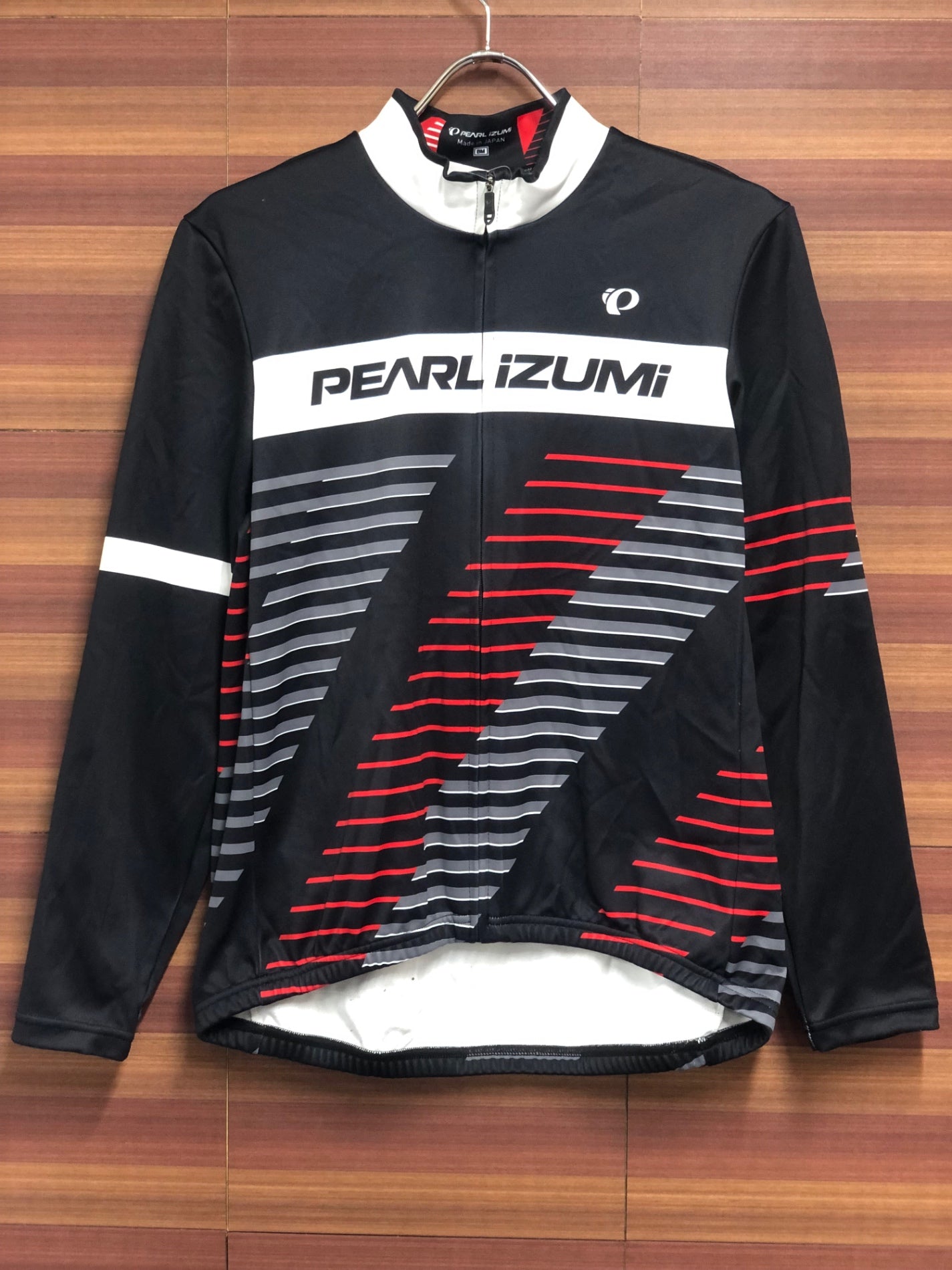 HT759 パールイズミ PEARL iZUMi 長袖 サイクルジャージ 黒 BM 裏起毛 ※擦れ