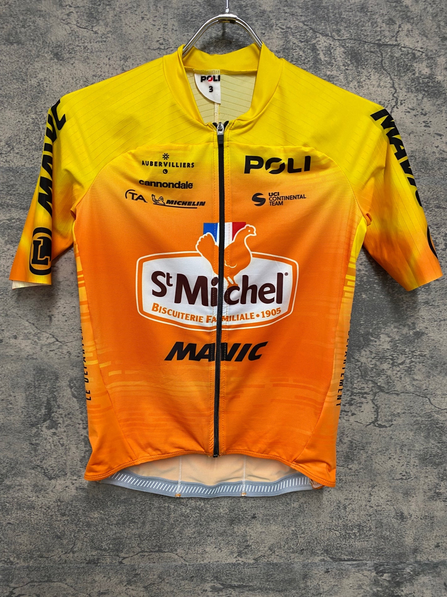 IZ494 ポリ POLI 半袖サイクルジャージ オレンジ M 3 St. Michel–Preference