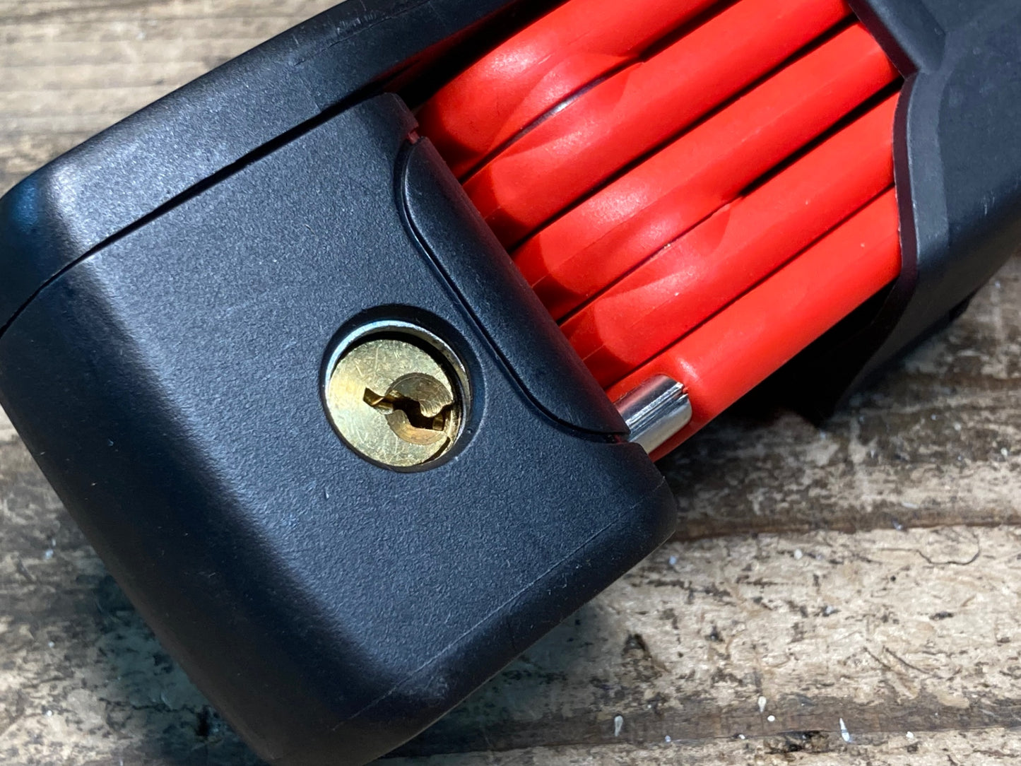 II772 アブス ABUS BORDO LITE 6055 ブレードロック 赤 ※予備キー欠品のためジャンク