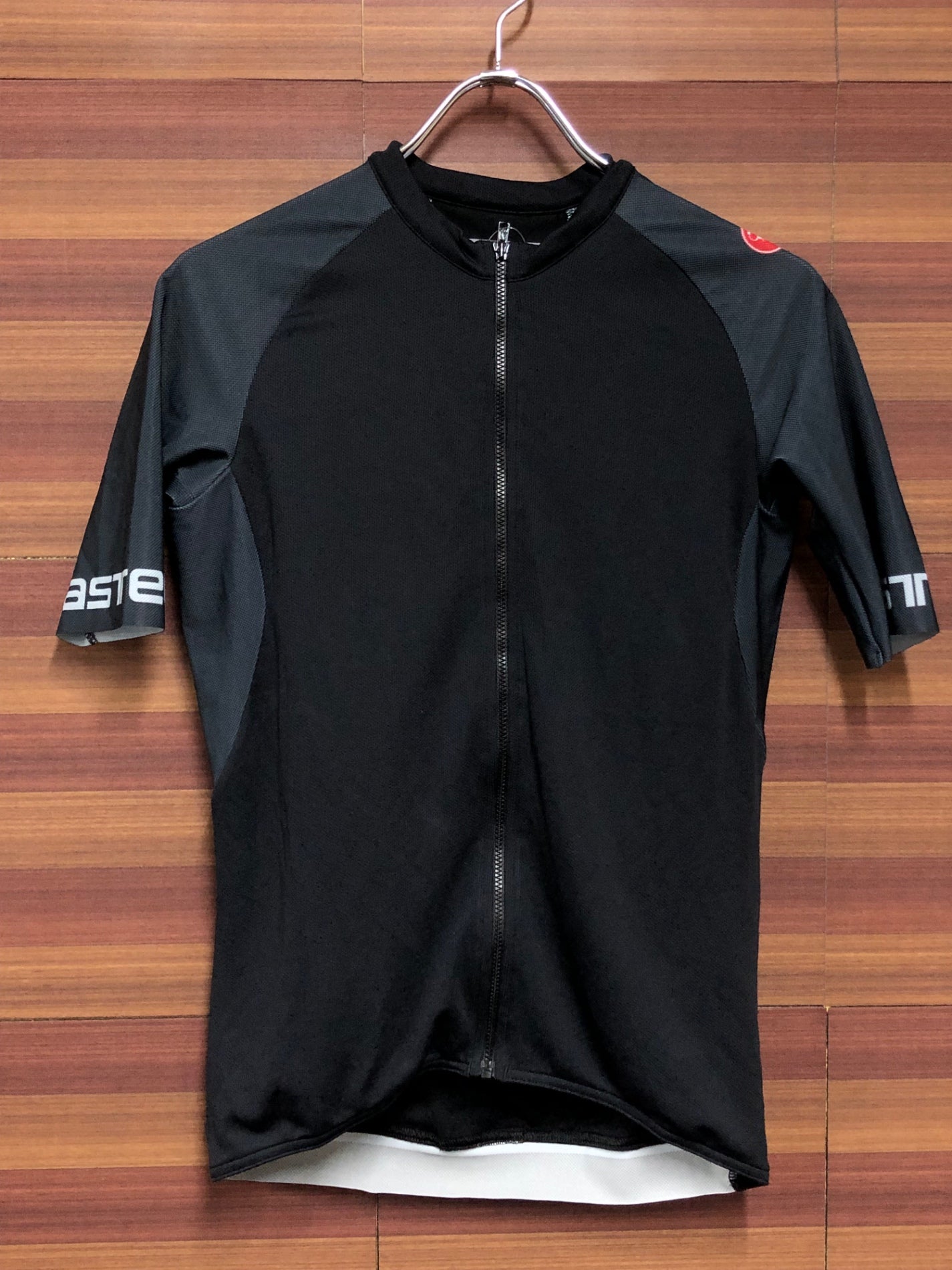 IO129 カステリ CASTELLI 半袖 サイクルジャージ 黒 S