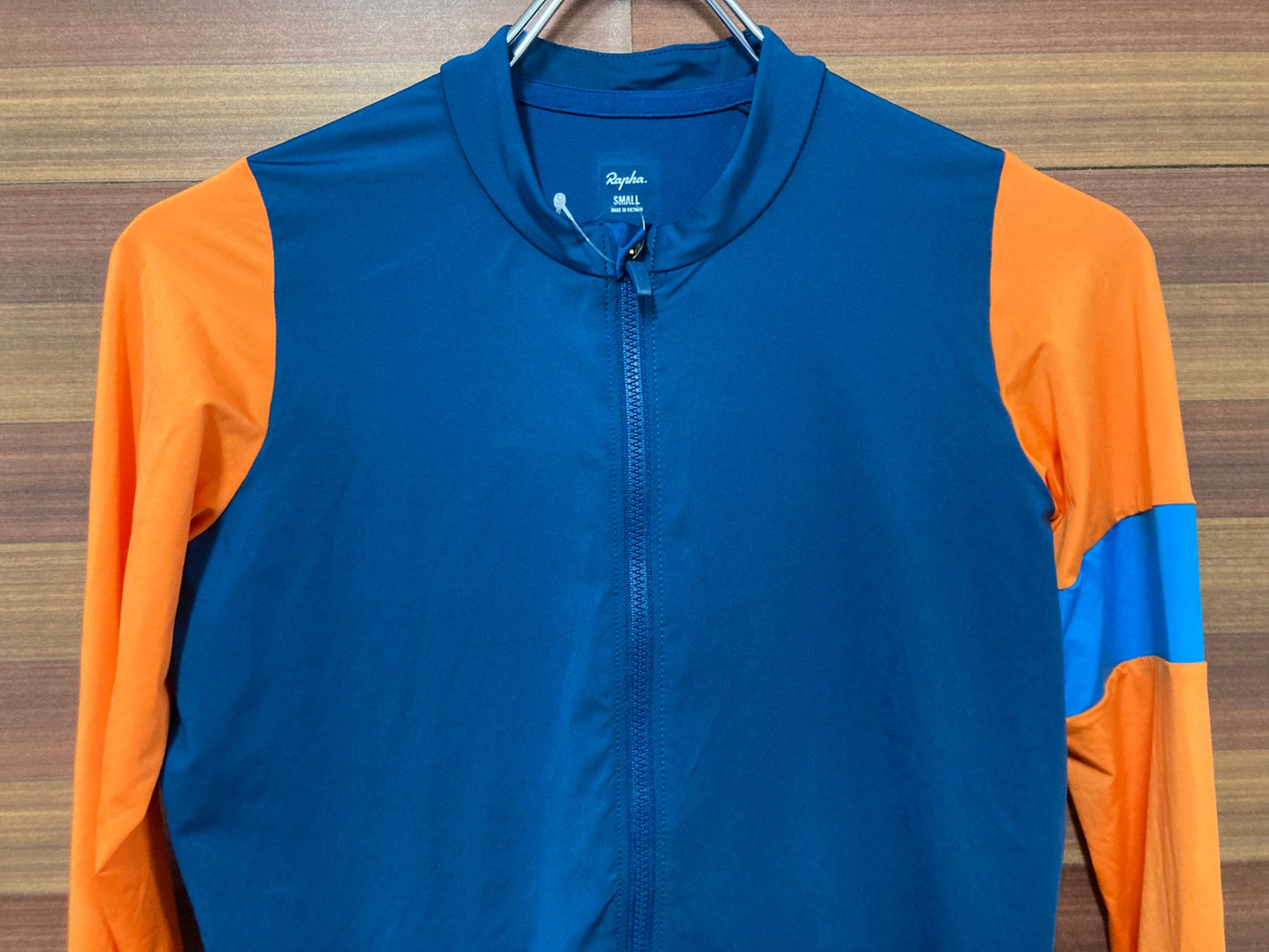 IM302 ラファ Rapha PRO TEAM LONG SLEEVE TRAINING JERSEY 長袖 サイクルジャージ 青 オレンジ S