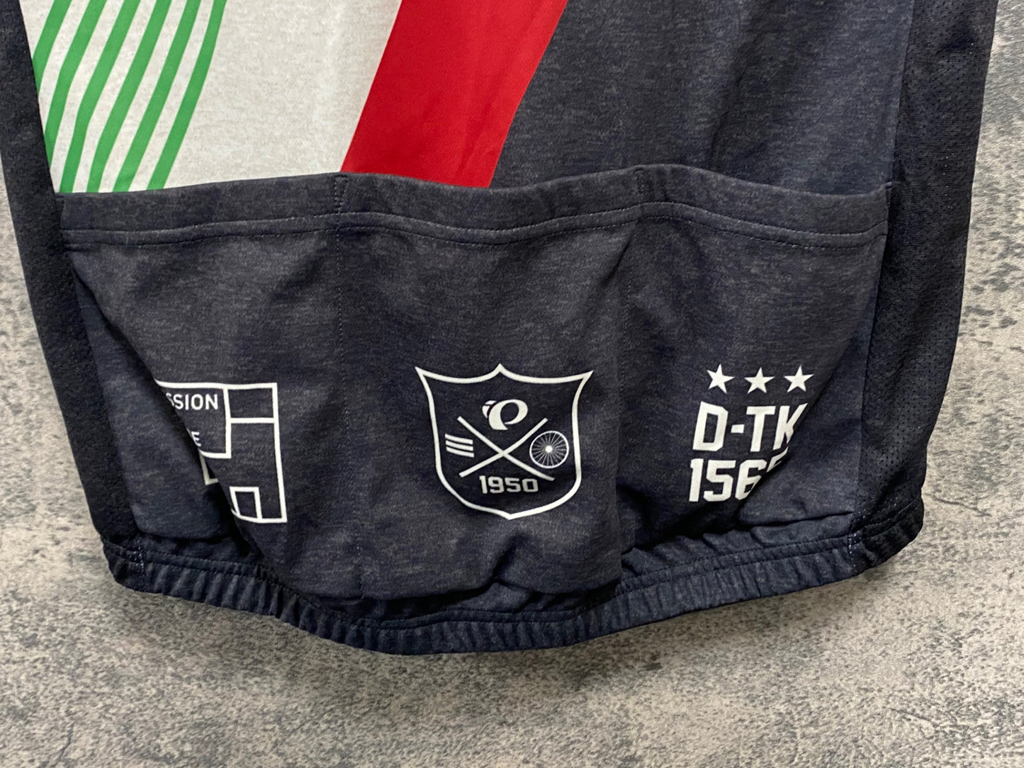 JA639 パールイズミ PEARL iZUMi 半袖 サイクルジャージ 赤 グレー L GO RIDE