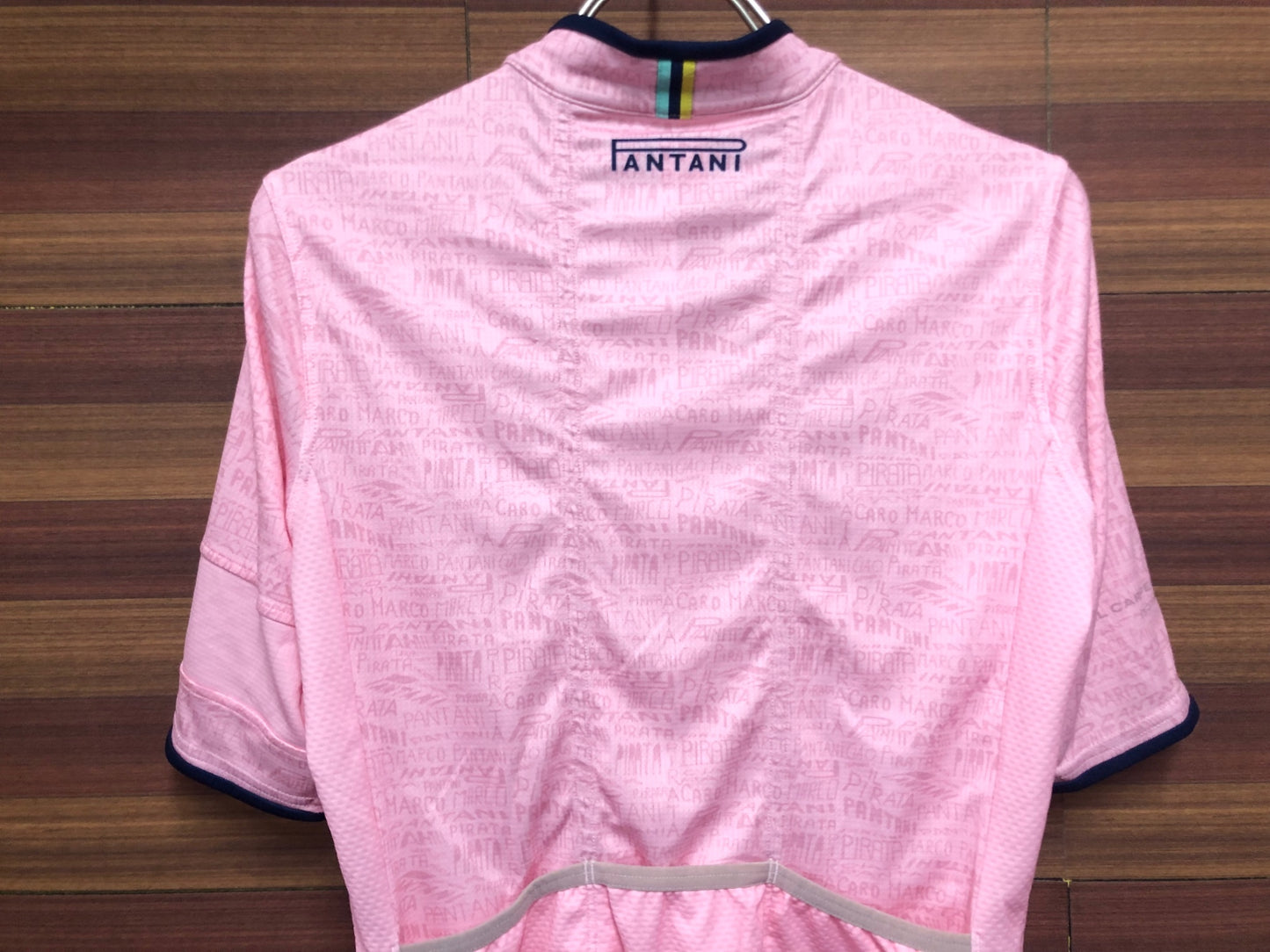 IQ354 ラファ Rapha Pantani Jersey 半袖 サイクルジャージ ピンク S 裾ゴム伸び