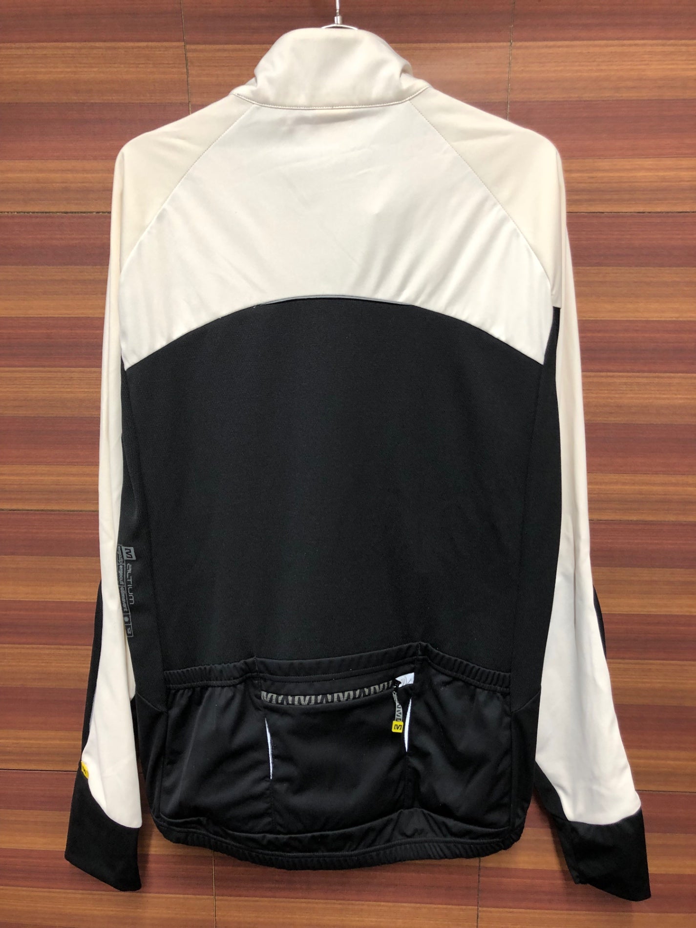 IR943 マヴィック MAVIC 長袖 サイクルジャケット 白 黒 O 裏起毛