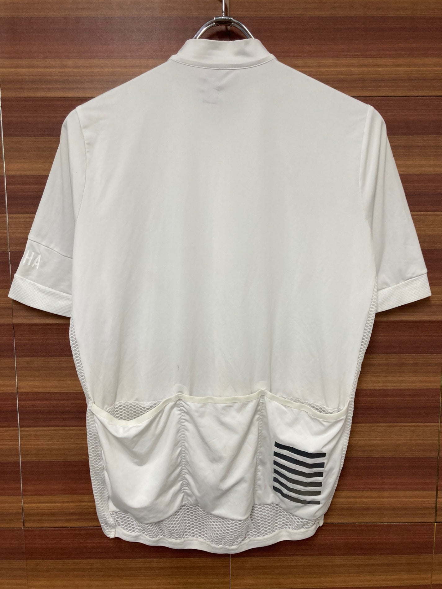 IO437 ラファ Rapha CLIMBERS JERSEY 半袖 サイクルジャージ 白 M ※染み