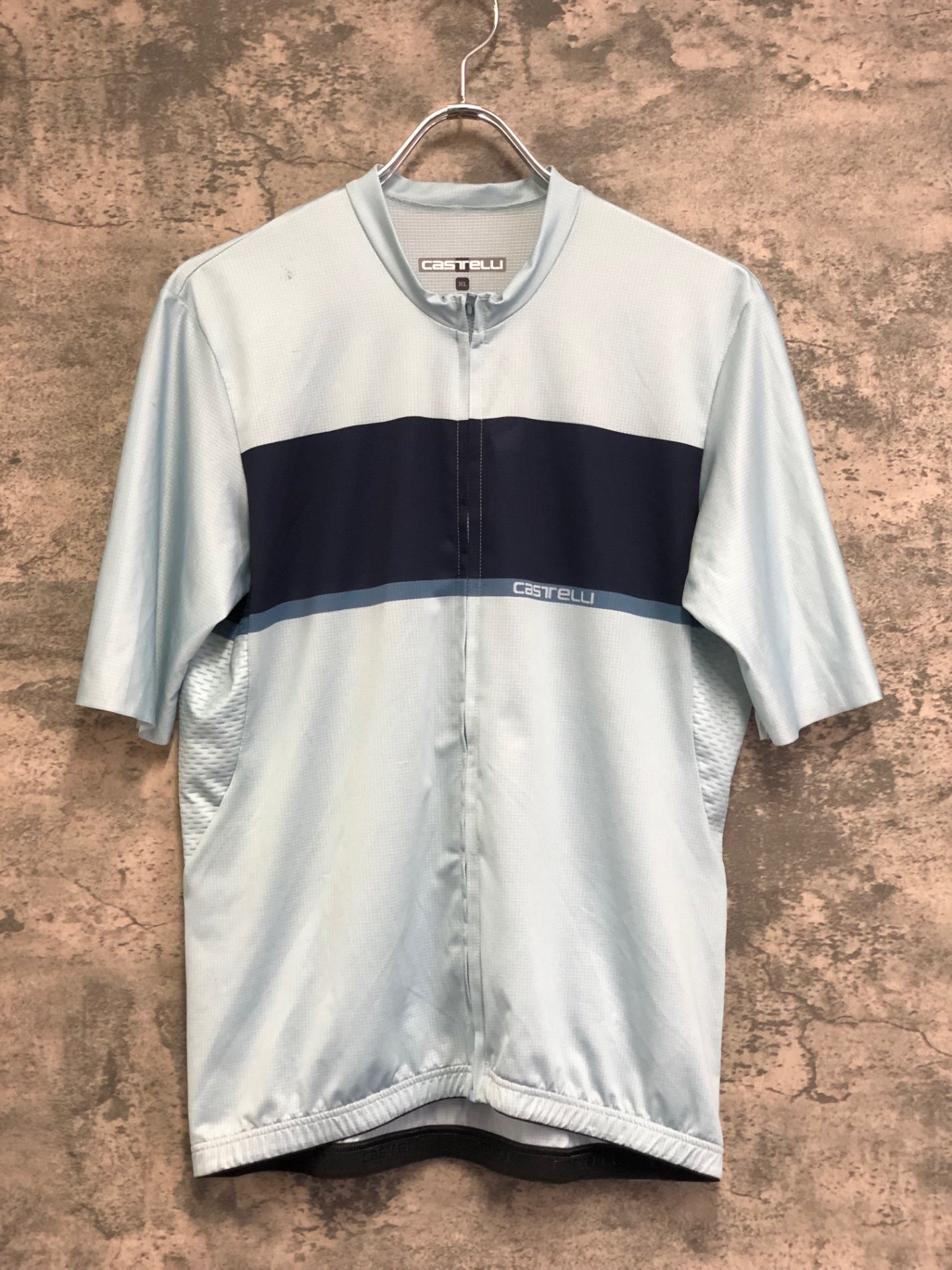 IW586 カステリ casteli 半袖サイクルジャージ ライトブルー XL