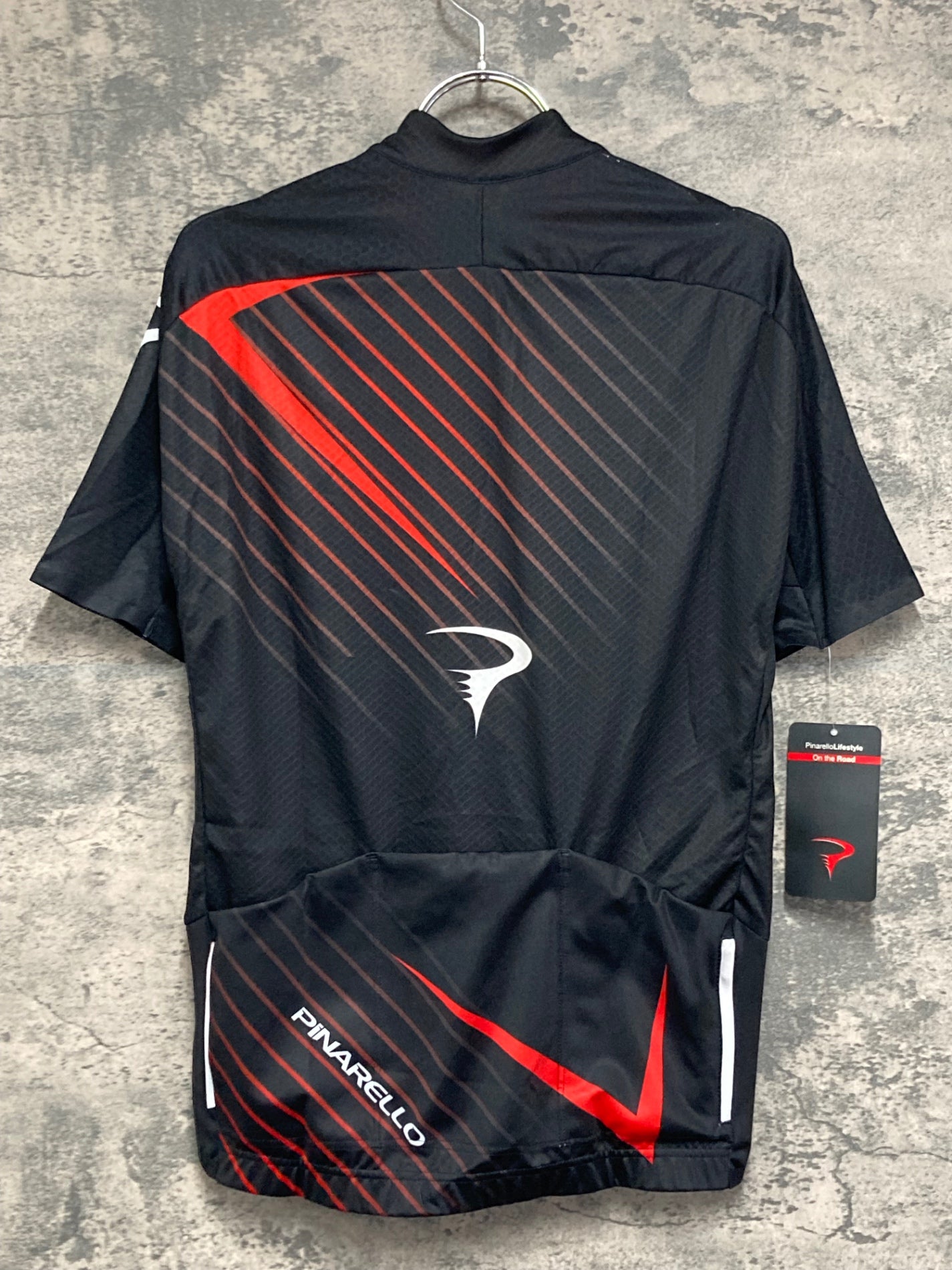 IW578 ピナレロ PINARERO 半袖 サイクルジャージ 黒赤 M