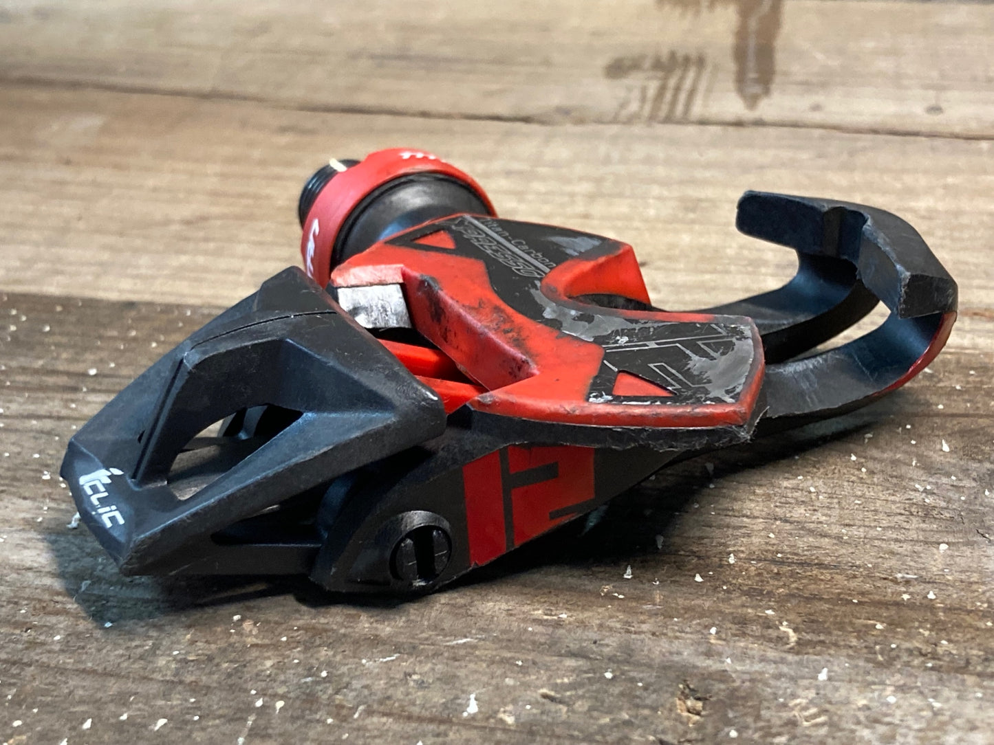 IJ950 タイム TIME エクスプレッソ XPRESSO 12 ビンディングペダル カーボン チタンシャフト 黒赤