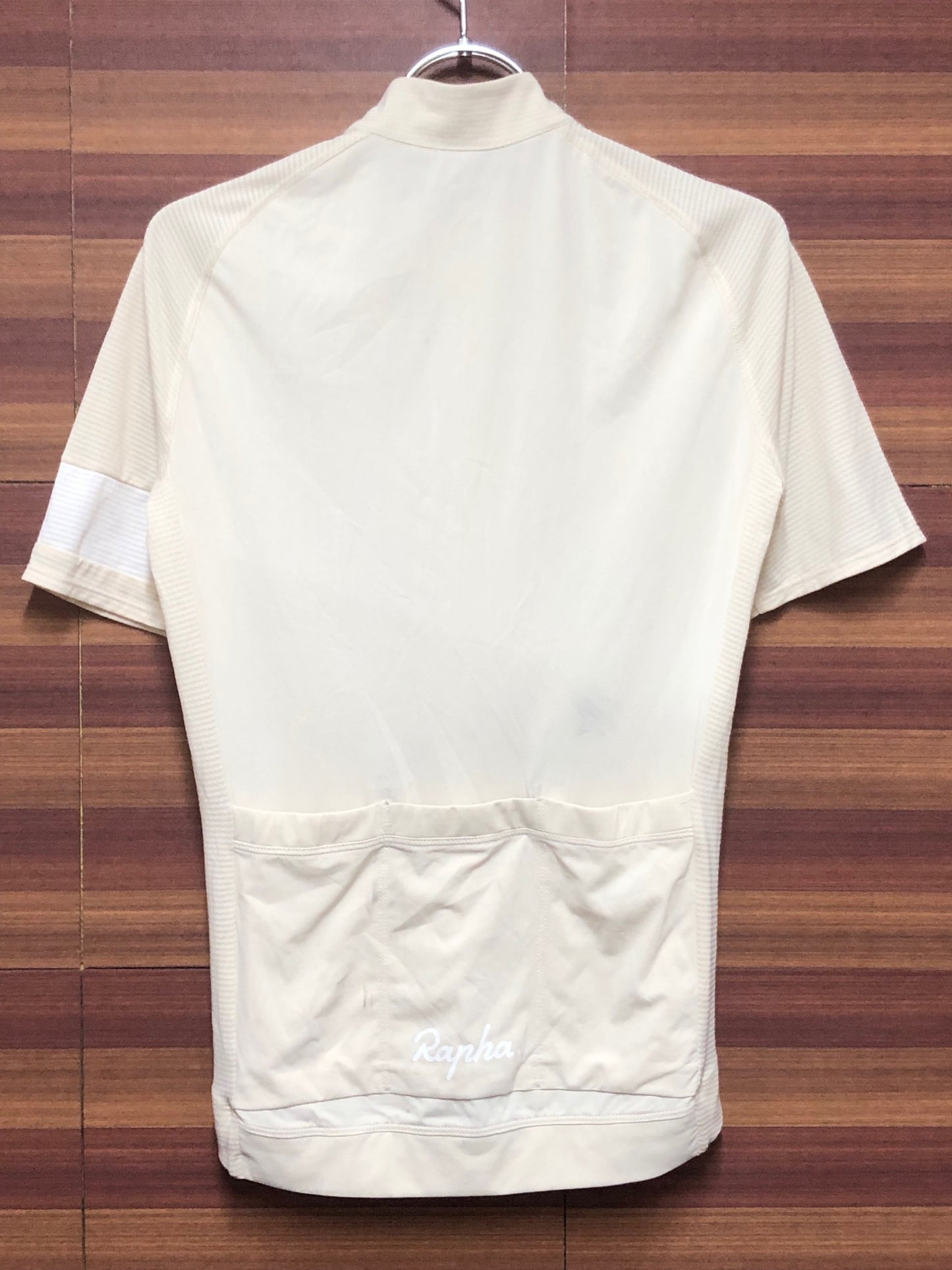 HW064 ラファ Rapha コアライトウェイトジャージ CORE LIGHTWEIGHT JERSEY クリーム色 XS ※シミあり