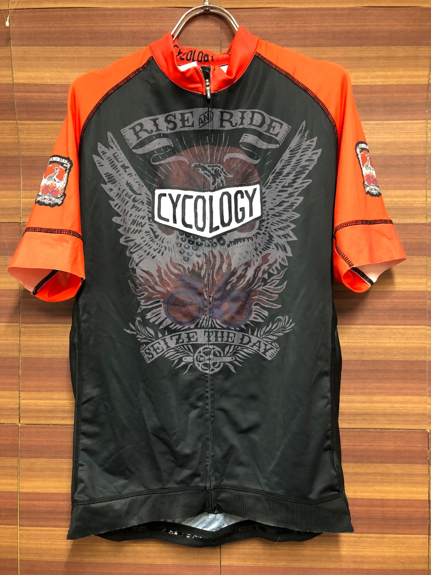 IM210 サイコロジー CYCOLOGY 半袖 サイクルジャージ 黒 赤 L