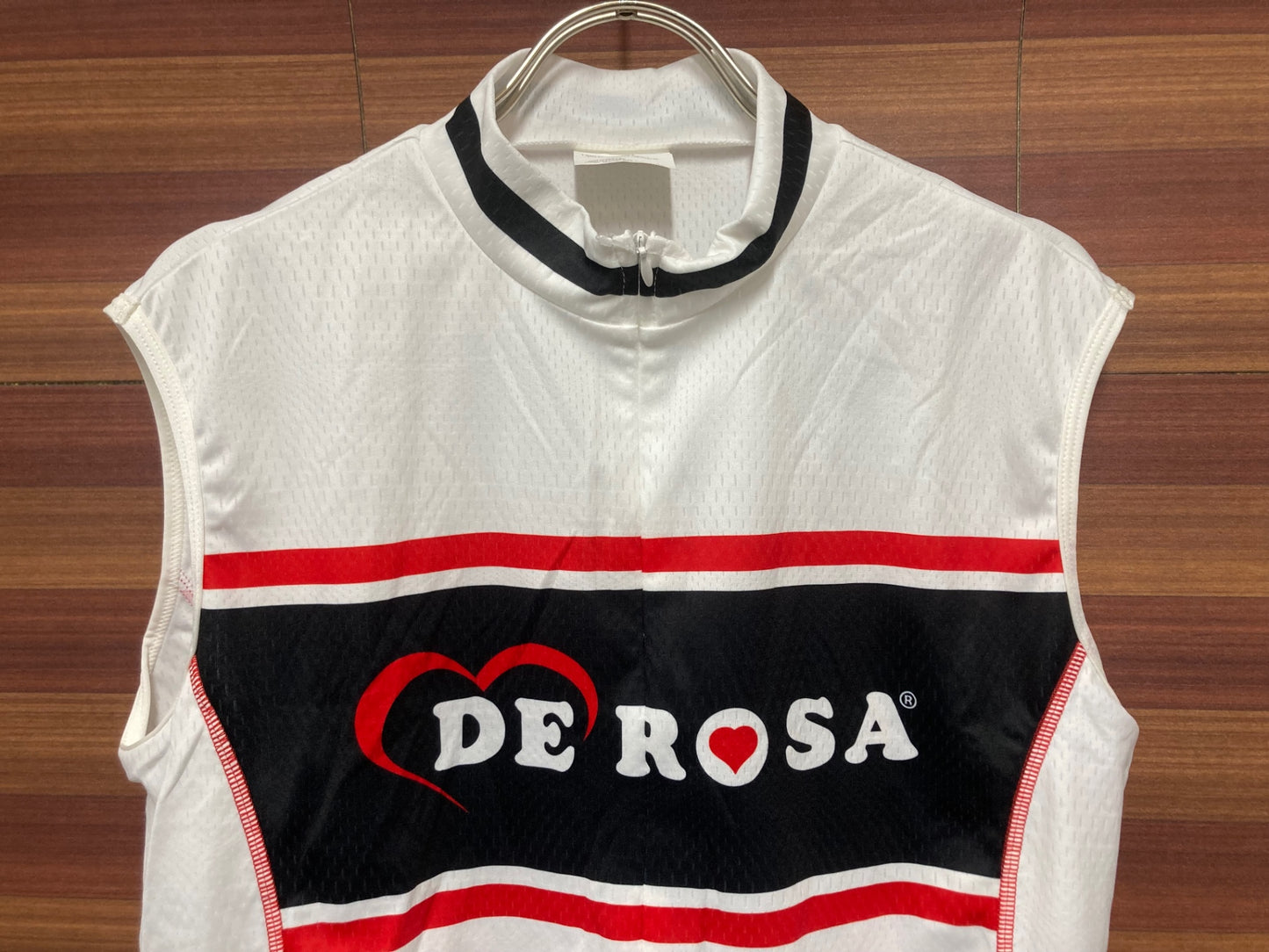 IQ351 デローザ DE ROSA サイクルベスト ジレ 白 M