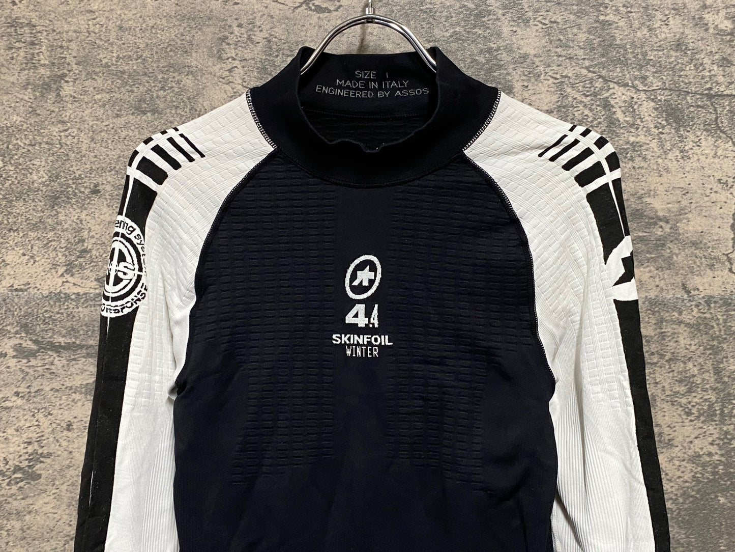 JB293 アソス assos SKINFOIL 4.4 長袖 ベースレイヤー 黒 白 SIZE1 WINTER