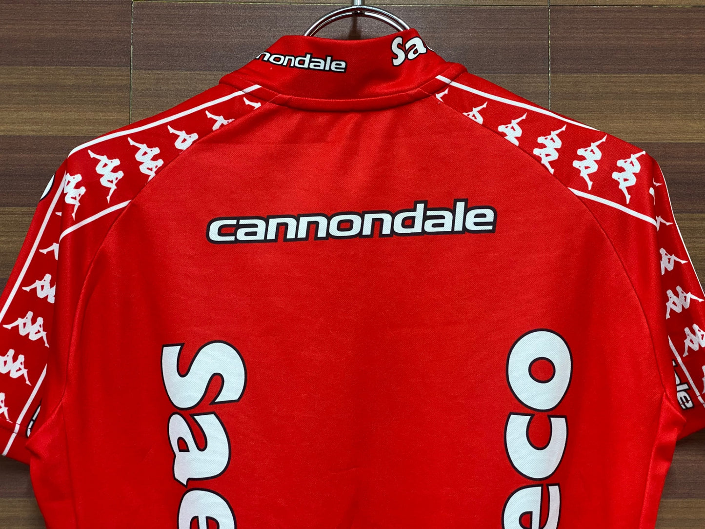 IH568 カッパ Kappa CANNONDALE SAECO 半袖 サイクルジャージ 赤 S