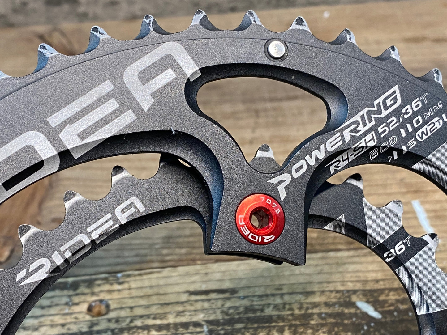 IO096 リデア RIDEA POWER RING チェーンリング 52/36T BCD110mm 楕円