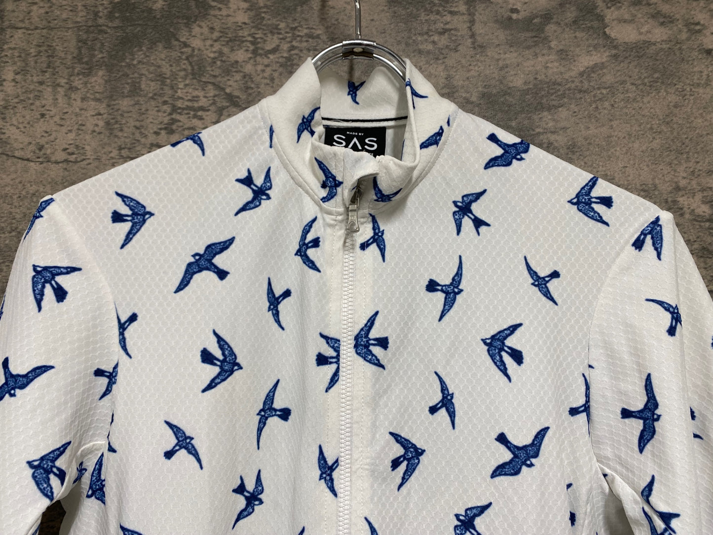 IS758 SEARCH AND STATE 半袖 サイクルジャージ 白 紺 XS