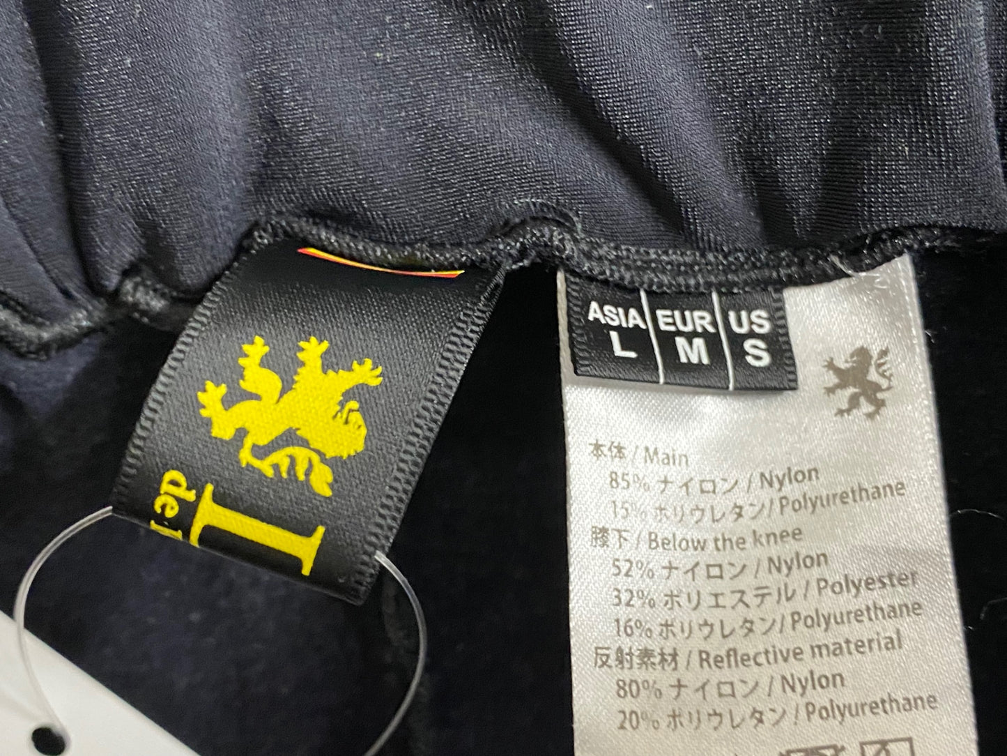 JA987 リオンドカペルミュール Lion de KAPELMUUR レーサータイツ 黒 L 裏起毛