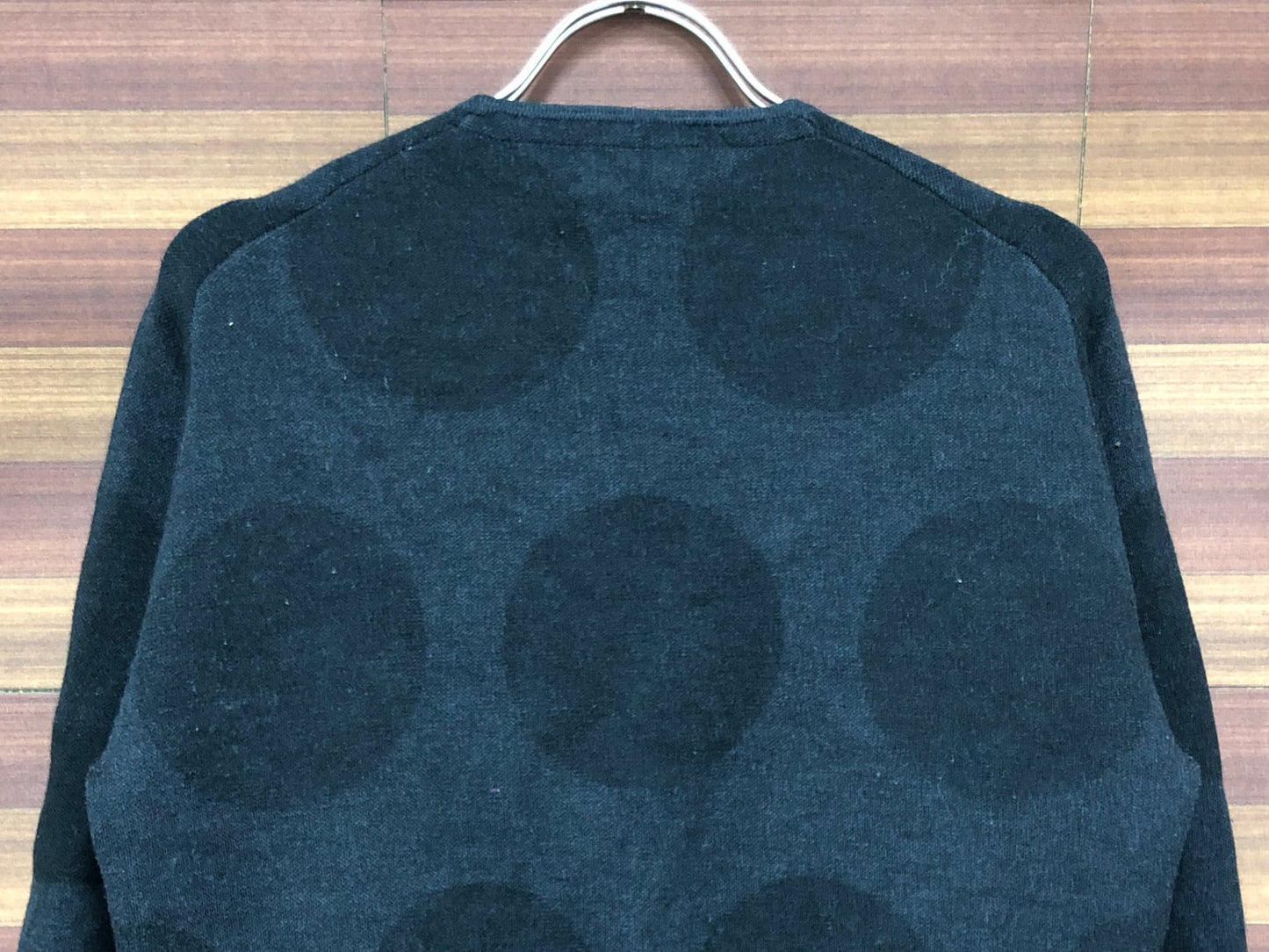 IQ872 ラファ Rapha DOUBLE KNIT ZIP THROUGH 長袖 ニット 黒 XS ※擦れ、毛玉