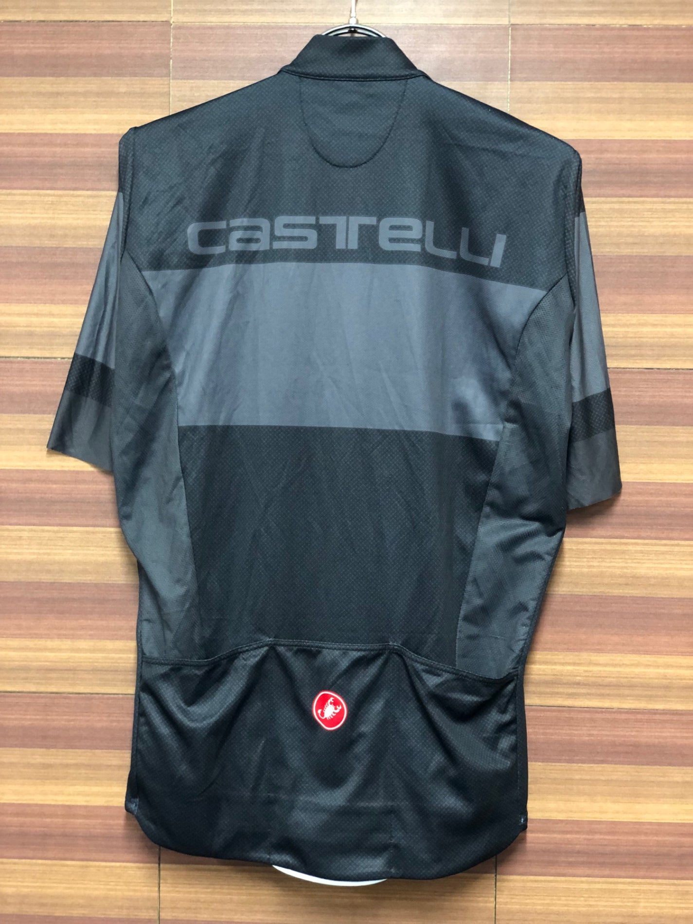 IH377 カステリ CASTELLI 半袖 サイクルジャージ 黒 L