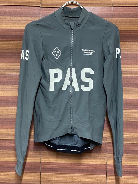 IV042 パスノーマルスタジオ PAS NORMAL STUDIOS PAS Mechanism Long Sleeve Jersey 長袖サイクルジャージ グレー S 裏起毛