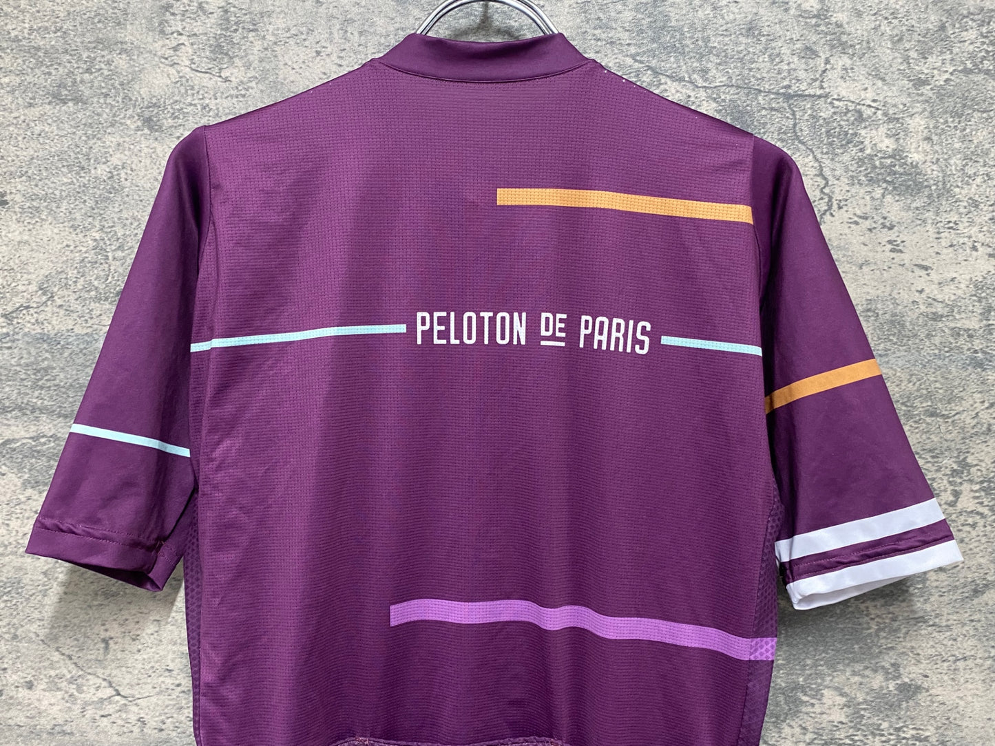 JA878 プロトンドパリ Peloton de Paris 半袖 サイクルジャージ 紫 L