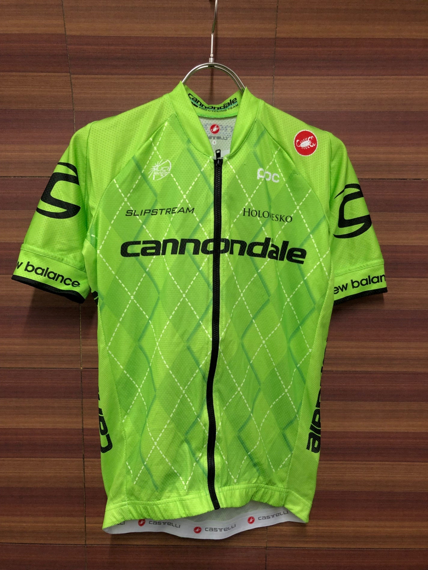 IN746 カステリ CASTELLI 半袖 サイクルジャージ 緑 S Cannondale