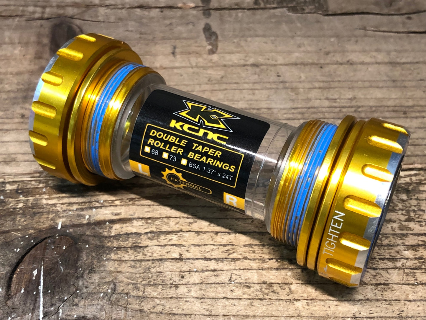 JA612 KCNC DOUBLE TEPER ROLLER BB ボトムブラケット 金 BC1.37″x24T 68mm/73mm