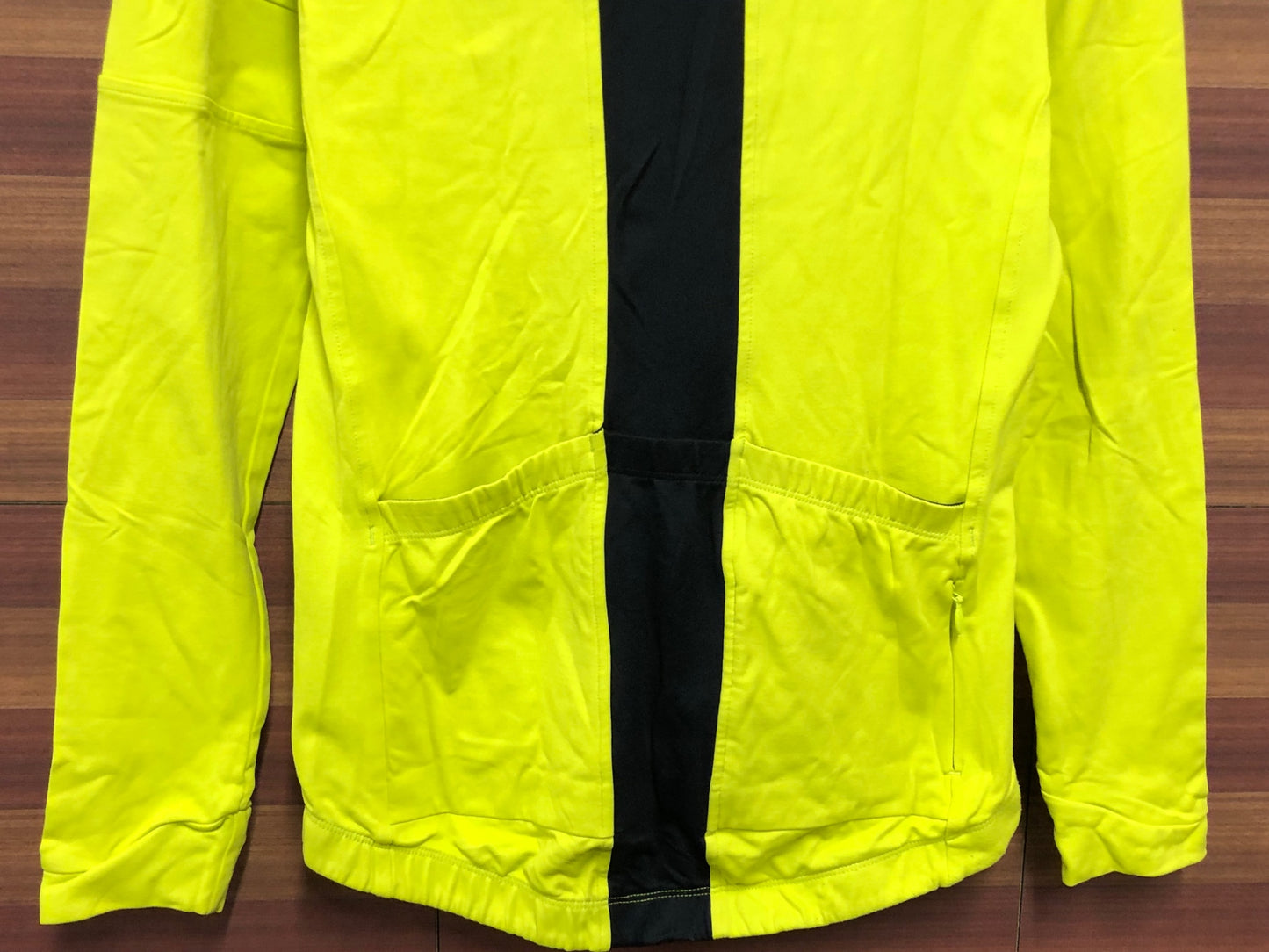 IT308 ラファ Rapha LONG SLEEVE SOUPLESSE JERSEY 長袖 サイクルジャージ 黄 黒 S 裏起毛