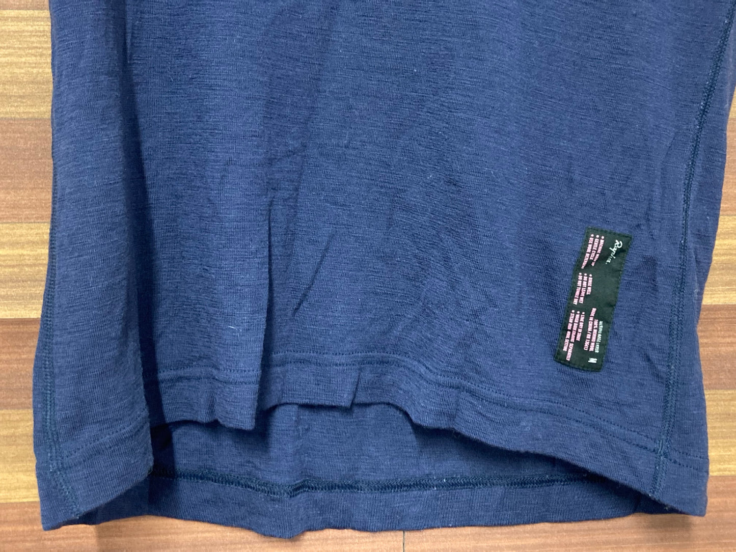 IO041 ラファ Rapha メリノベースレイヤー MERINO BASE LAYER 半袖 紺 M サイズタグひび割れ ※動物毛付着