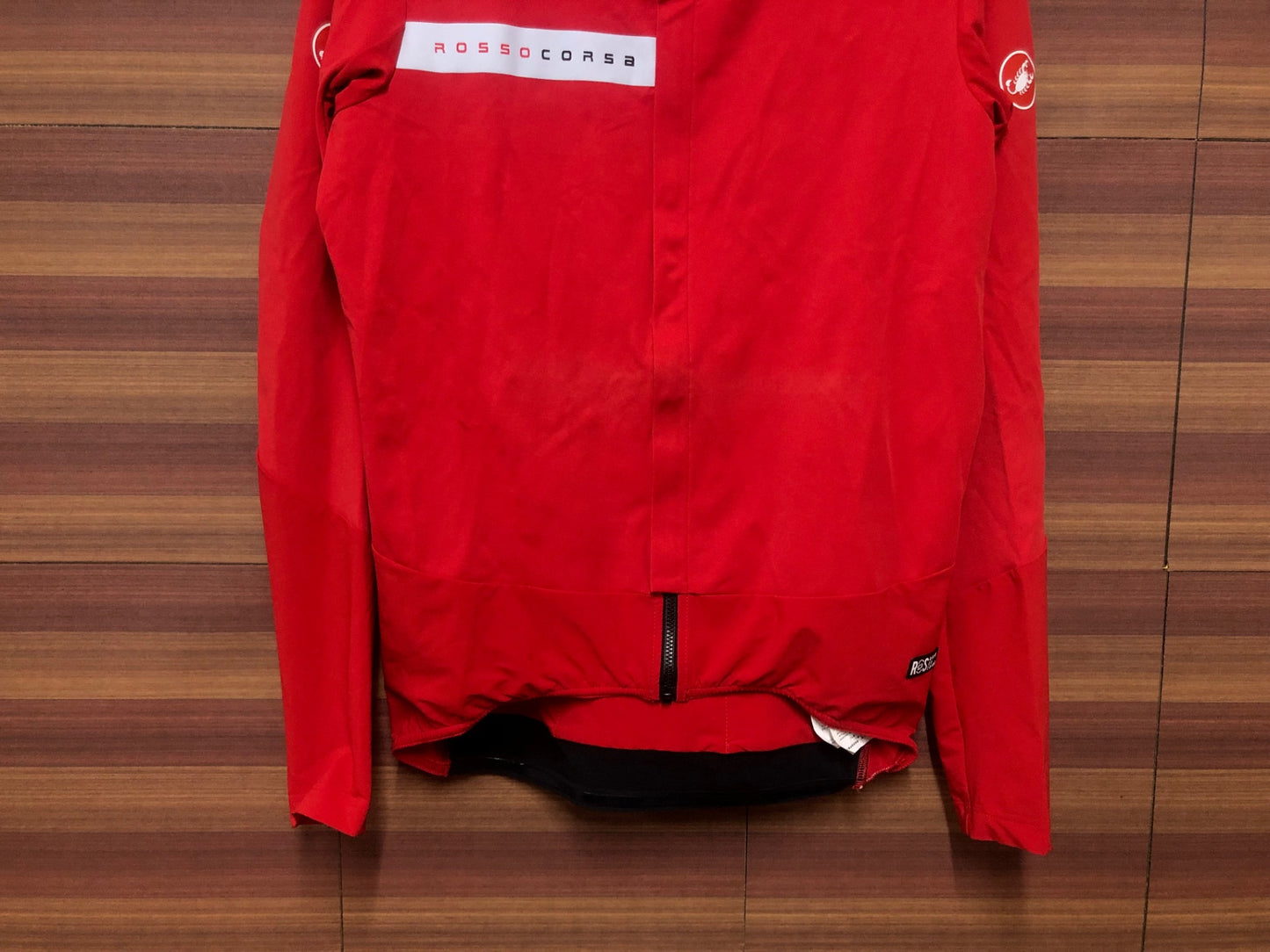 IE695 カステリ CASTELLI ロッソコルサ ROSSO CORSA 長袖 サイクルジャケット 赤 L