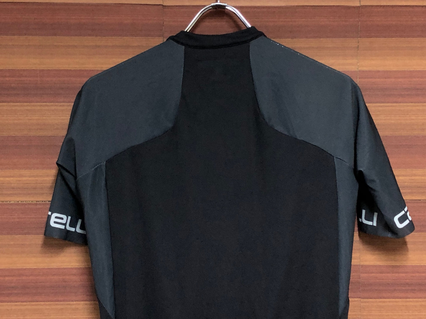 IO129 カステリ CASTELLI 半袖 サイクルジャージ 黒 S