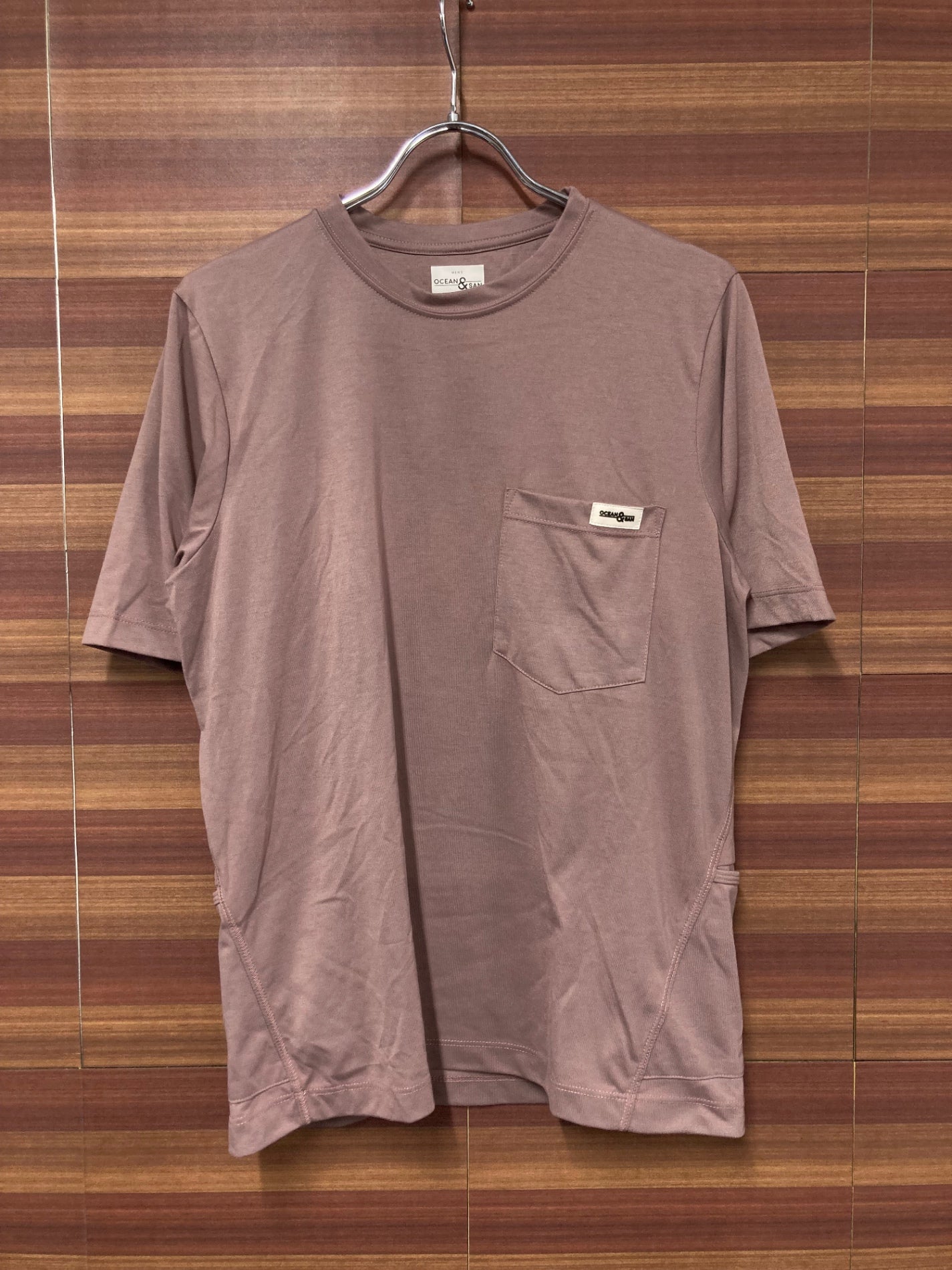 IM063 OCEAN & SAN all day shirts 半袖Tシャツ ピンク 一部穴