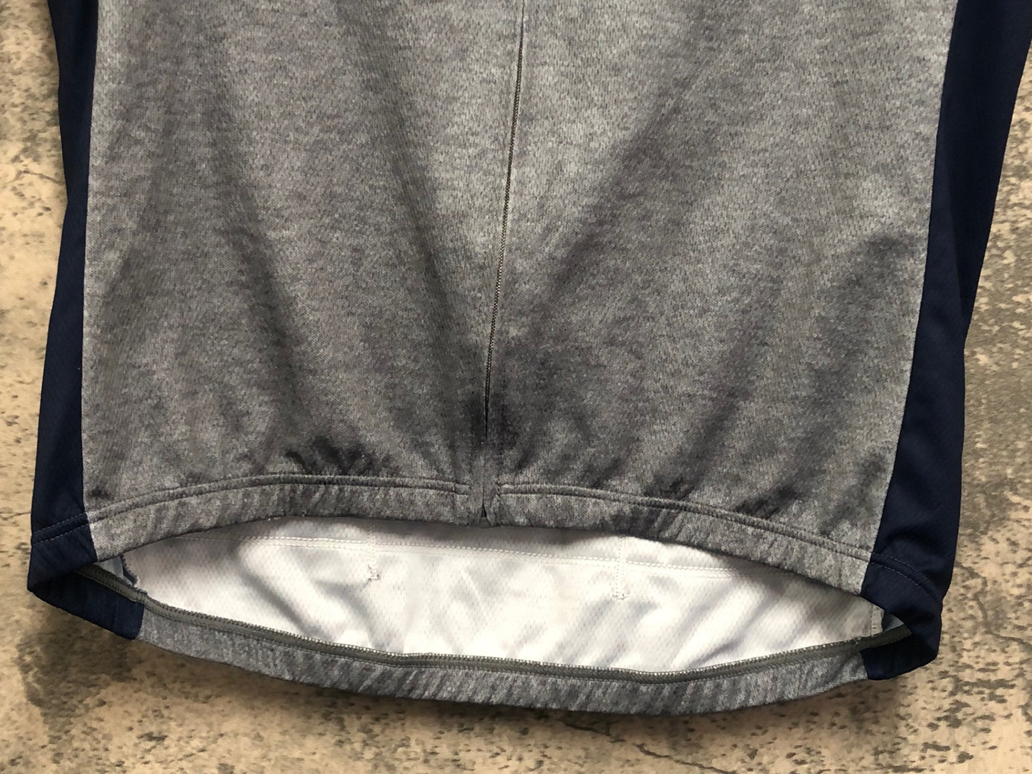 IX161 カペルミュール KAPELMUUR 半袖 サイクルジャージ グレー 紺 L ※ほつれ