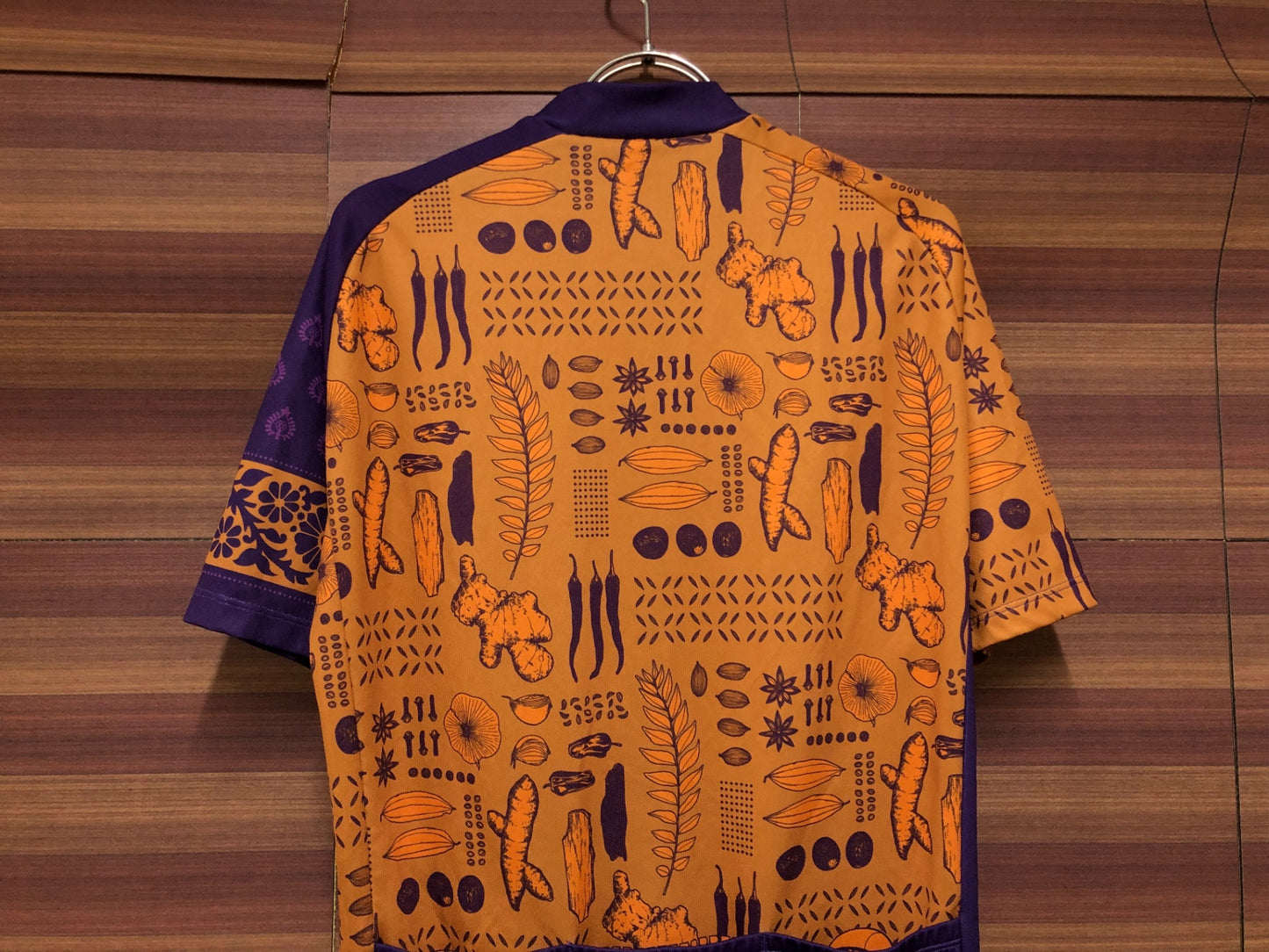 IS977 サンボルト SUNVOLT 半袖 サイクルジャージ オレンジ 紫 L