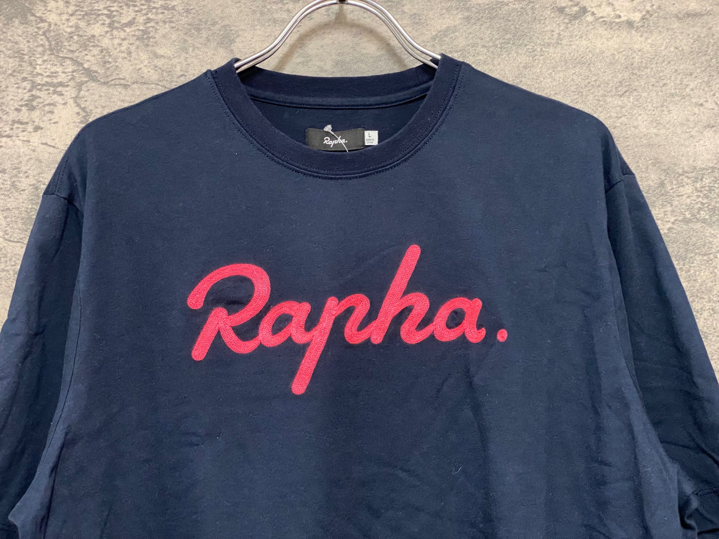 JB122 ラファ Rapha LOGO T-SHIRT 半袖 Tシャツ 紺 L