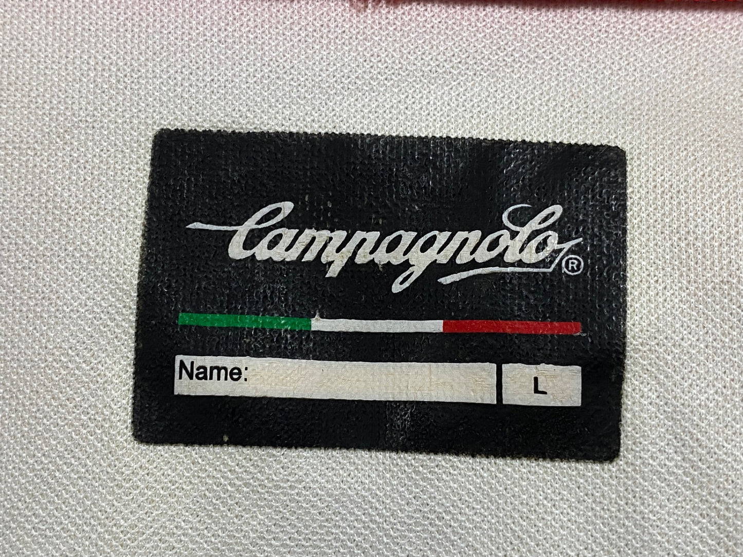 JB219 カンパニョーロ CAMPAGNOLO 長袖 サイクルジャケット 白 赤 L