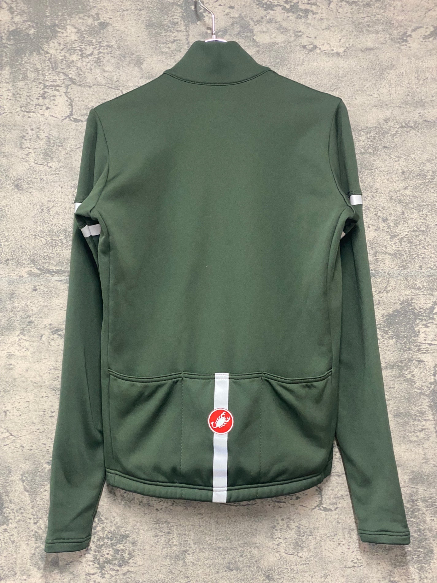 IZ240 カステリ CASTELLI 長袖 サイクルジャージ カーキ XS 裏起毛