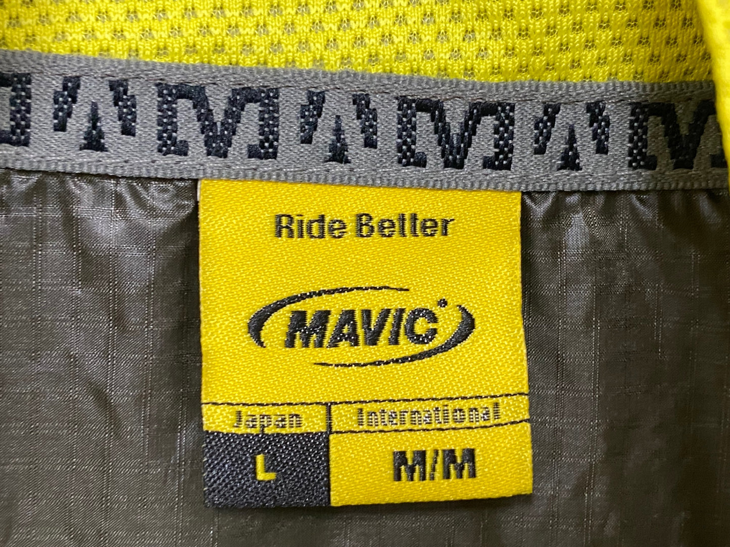 IY215 マヴィック MAVIC altium 長袖 ウインドブレイカー 濃緑 黒 L