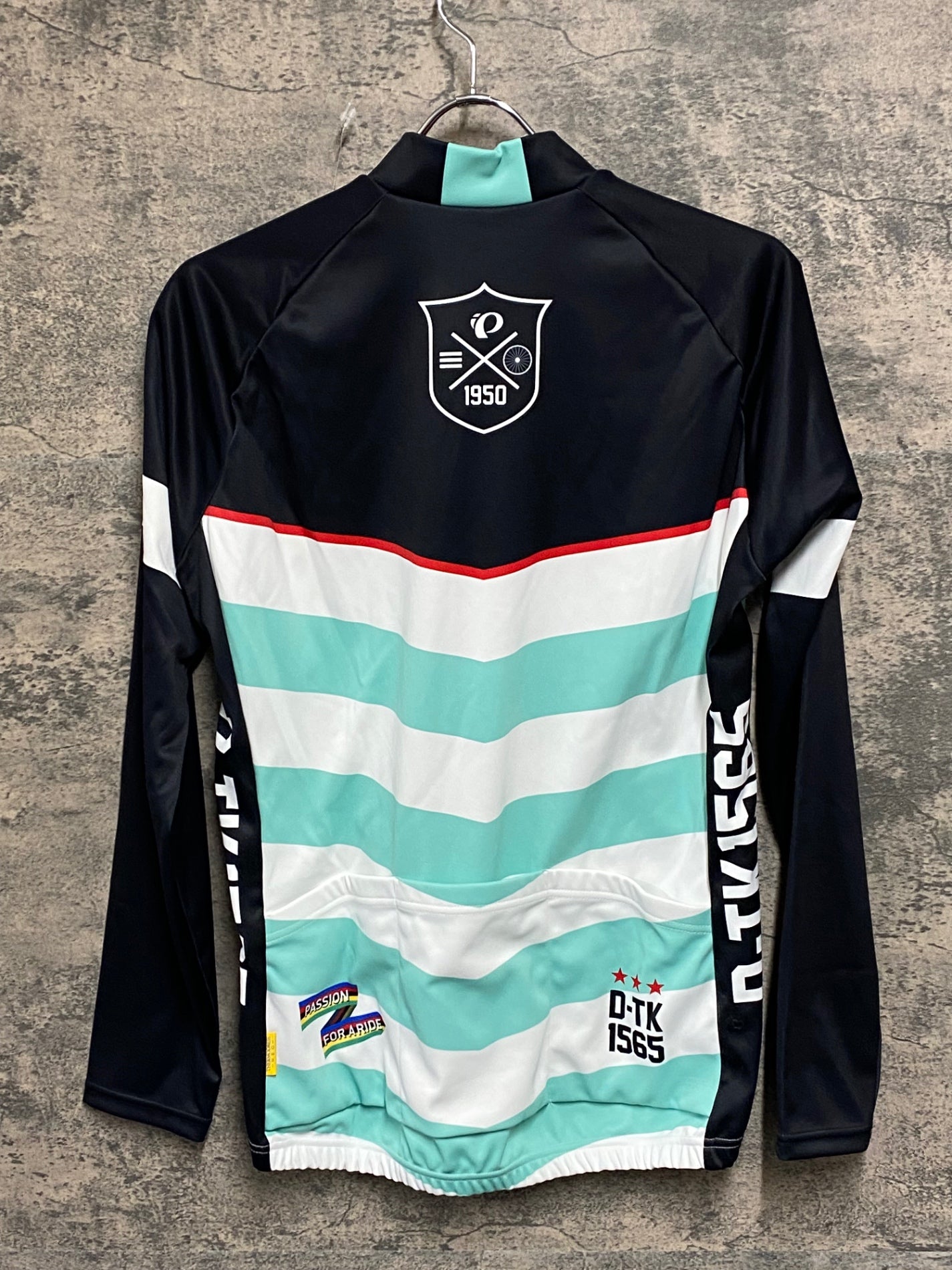 JA637 パールイズミ PEARL iZUMi 長袖 サイクルジャージ 黒 白 L 裏起毛