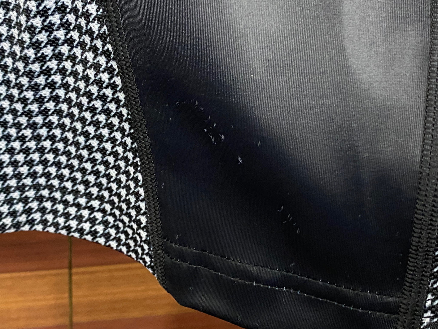 IQ186 サイコロジー CYCOLOGY 半袖 サイクルジャージ 黒 千鳥柄 レディース L MOJO