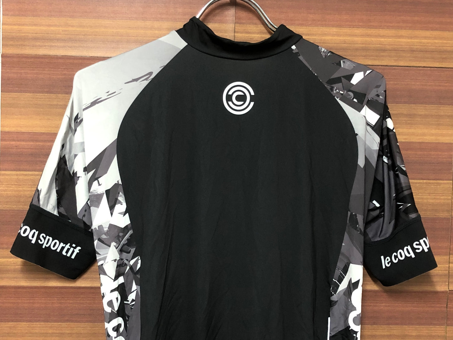 IQ042 ルコックスポルティフ le coq sportif チャリ&コー CHARI&CO 半袖 サイクルジャージ L 黒