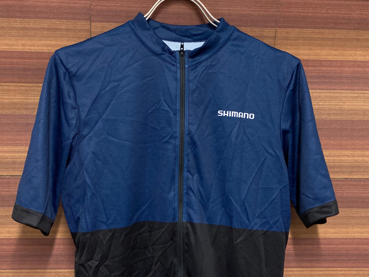 IO132 シマノ SHIMANO 半袖 サイクルジャージ 紺 黒 M