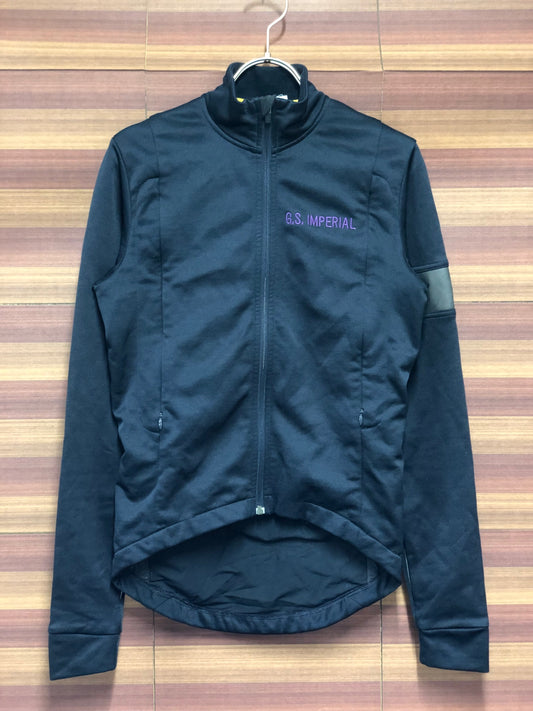 IQ817 ラファ Rapha IMPERIAL WORKS WINTER JERSEY 長袖 サイクルジャージ 紺 XS 裏起毛