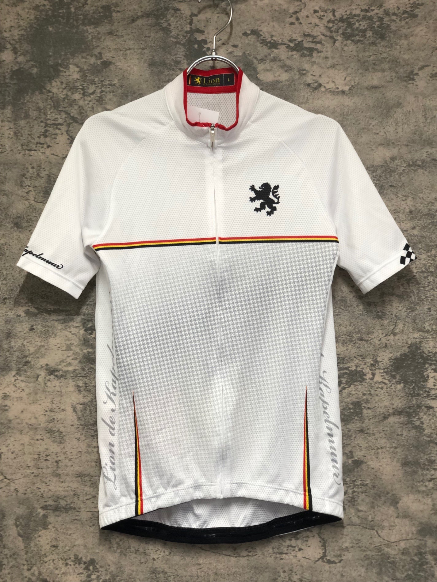 IX162 リオンドカペルミュール Lion de KAPELMUUR 半袖 サイクルジャージ 白 L