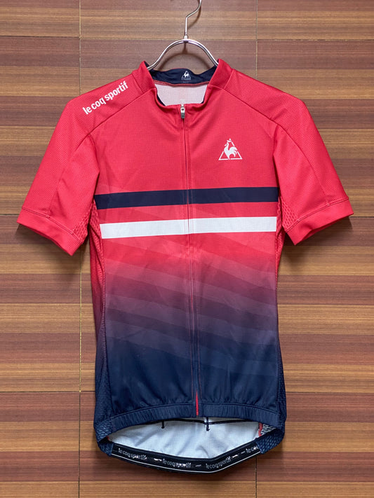 IH972 ルコック le coq sportif 半袖 サイクルジャージ S 赤 黒