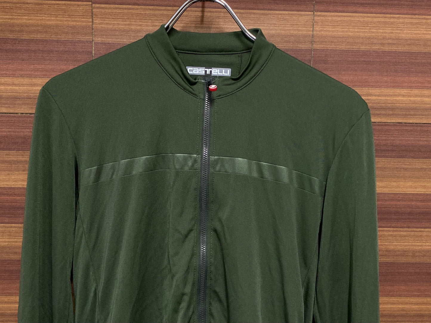 IT576 カステリ castelli 長袖サイクルジャージ カーキ 夏用 XL