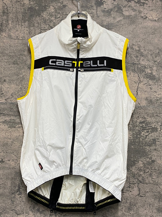IZ650 カステリ CASTELLI ロッソコルサ ROSSO CORSA ジレ ベスト XLサイズ 白