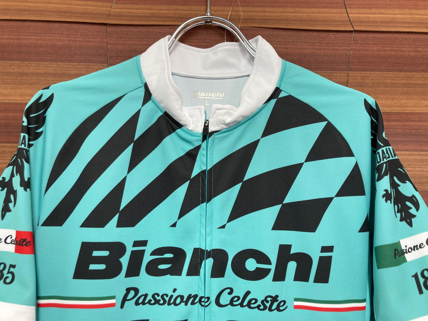 IS840 ビアンキ BIANCHI 半袖 サイクルジャージ チェレステ L