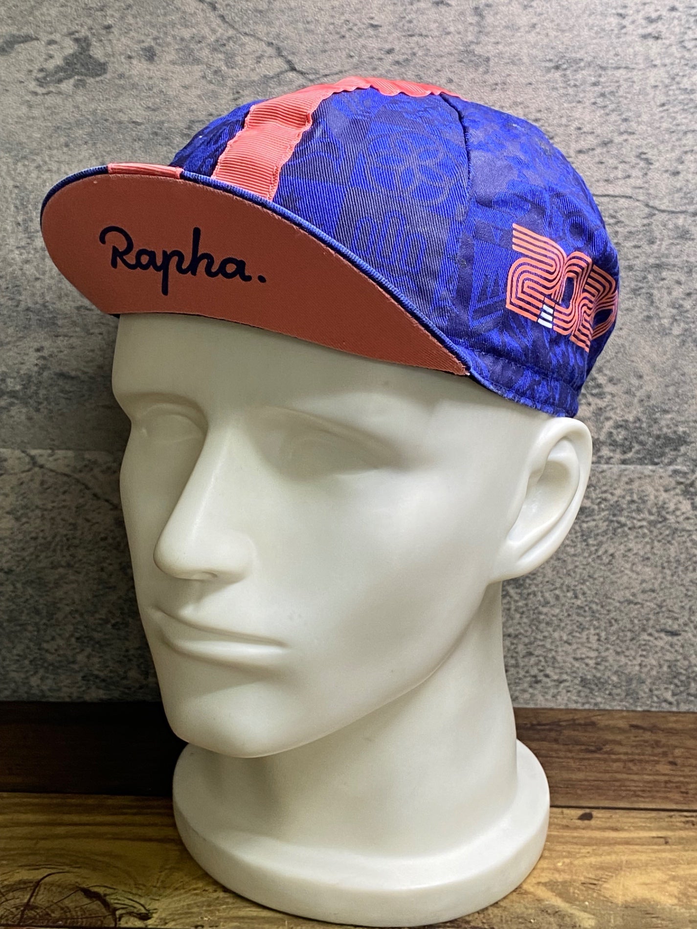 JB930 ラファ Rapha RCC ANNUAL CAP サイクルキャップ 紺 汚れあり